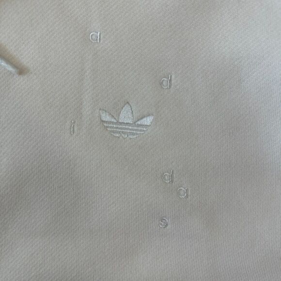 Adidas Daniëlle Cathari Womens White Cream Deconstructed Hoodie Size Medium NWT - Picture 3 of 6
